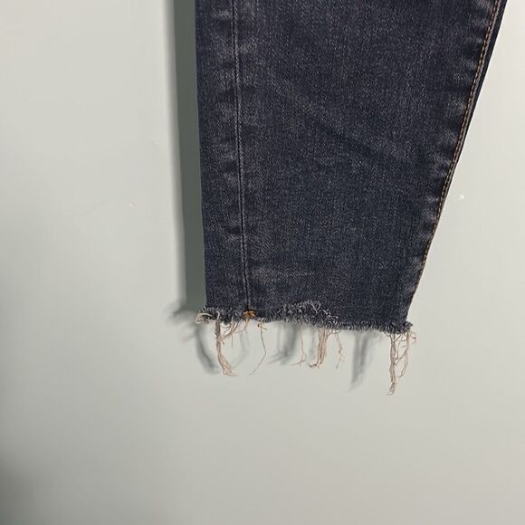 Good American Good Legs Skinny Jeans Raw Hem Dark Wash - Picture 3 of 10